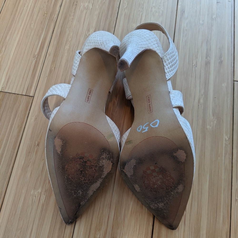 Vince Camuto Nude Strappy Pumps - Picture 4 of 5